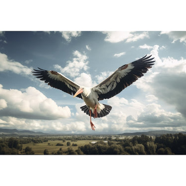 Tableau Oiseau Nuages